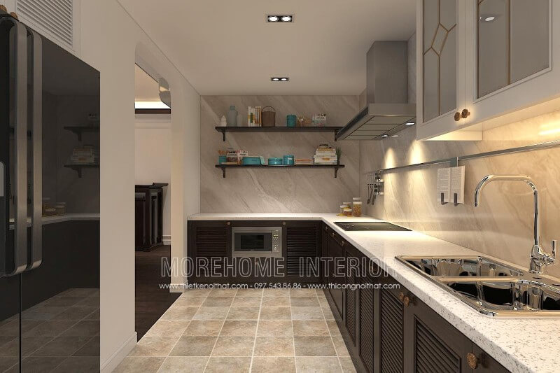 Thiết kế tủ bếp kiểu dáng tủ bếp hiện đại, ấn tượng cuốn hút mọi ánh nhìn từ lần gặp đầu tiên Thiết kế phòng bếp, tủ bếp đẹp