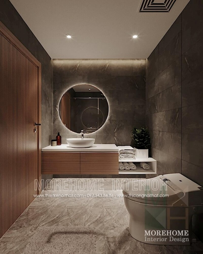 Mẫu thiết kế nội thất phòng tắm chung cư sang trọng và hiện đại Trang trí nội thất chung cư