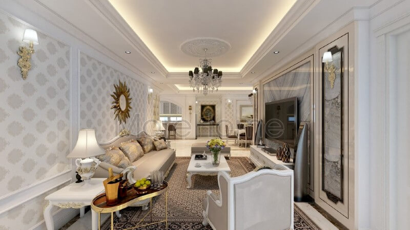 Thiết kế nội thất căn hộ Flemington tại Thành phố Hồ Chí Minh - một trong những thiết kế ấn tượng và đẳng cấp mang đậm phong cách tân cổ điển sang trọng, quý phái Nội thất chung cư tân cổ điển đẹp