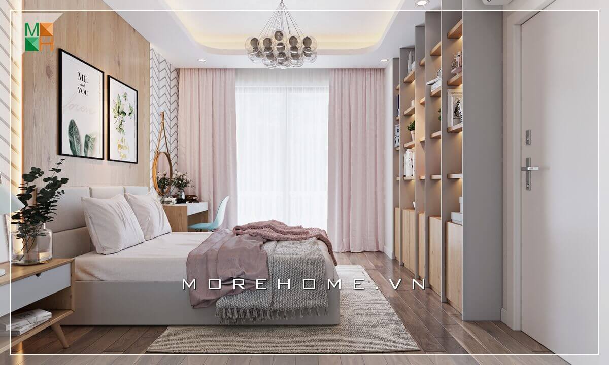 Thiết kế không gian phòng ngủ chung cư, nhà phố, biệt thự đẹp hiện đại có cửa sổ lớn đón ánh nắng tự nhiên khí trời thông thoáng. Thiết kế nội thất phòng ăn biệt thự