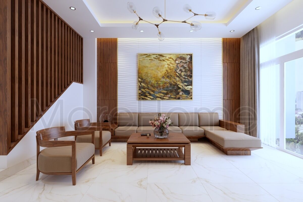 Cập nhật các mẫu sofa gỗ sang trọng cho phòng khách tiện nghi