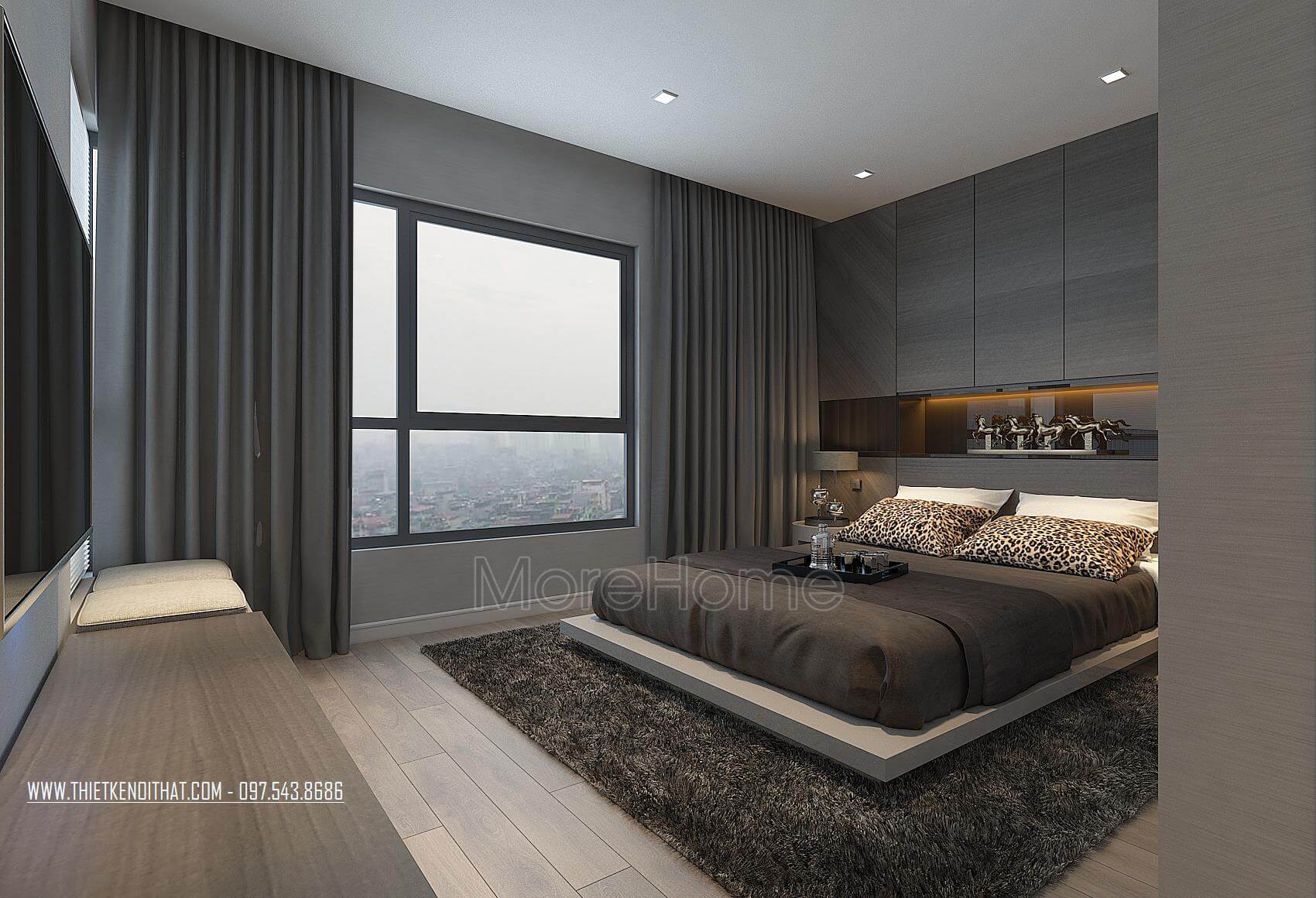 Gợi ý mẫu giường ngủ chung cư hiện đại độc đáo và sang trọng nhất