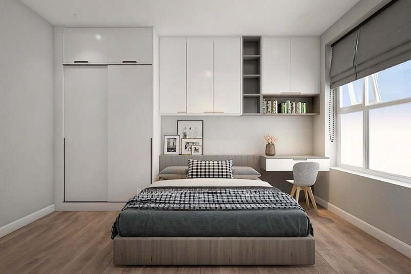 Giường ngủ chung cư gỗ công nghiệp