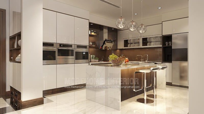 Trang trí nội thất căn bếp chung cư, biệt thự cao cấp với mẫu tủ bếp phong cách hiện đại Tủ bếp hiện đại,tủ bếp đẹp hiện đại, tủ bếp An Cường