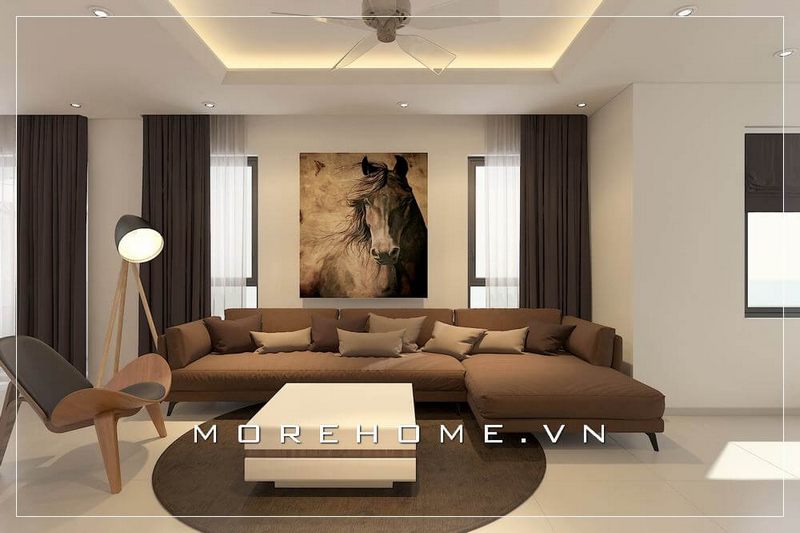 Thiết kế phòng khách hiện đại mang đến cảm giác tươi trẻ và năng động trong không gian nhà phố, biệt thự
