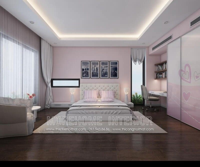 ## 12 mẫu giường phòng ngủ bé gái, đẹp cho Thiết kế căn hộ