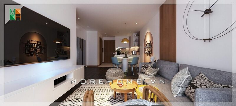 Morehome tư vấn 19 mẫu thiết kế nội thất phòng khách căn hộ không gian sống đáng mơ ước 