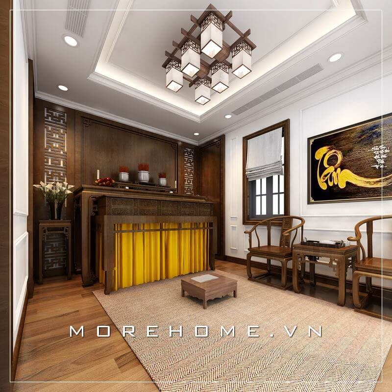 Tuyển chọn 18 hình ảnh trang trí nội thất phòng thờ phong thủy và thẩm mỹ cao