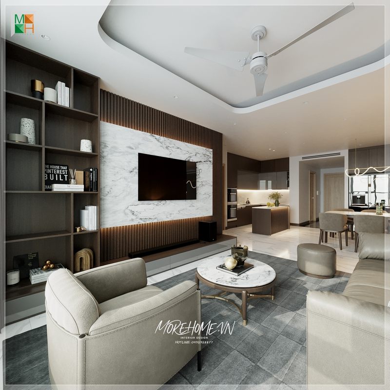 Sofa chữ u bọc da màu hiện đại tiện nghi cho sử dụng cũng như trang trí cho không gian phòng khách mang thẩm mỹ cao.
