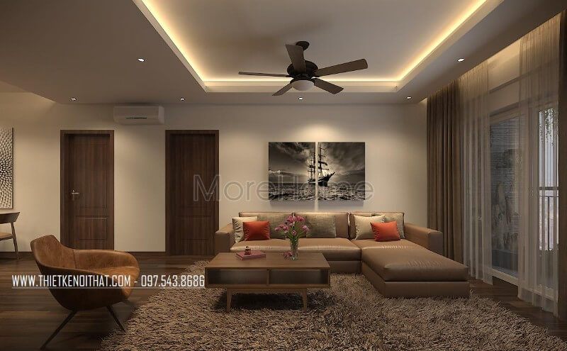 Bộ sofa bọc da bò Thái Lan chính là sản phẩm nội thất chính của không gian phòng khách, thu hút và ấn tượng