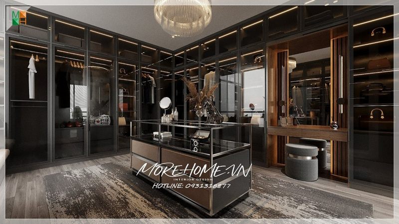 thiết kế tủ áo cánh kính hiện đại