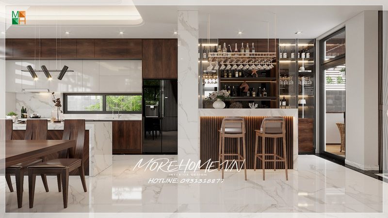 Tuyển chọn 14 Mẫu phòng bếp phong cách hiện đại, đẹp cho biệt thự từ Nội thất MOREHOME
