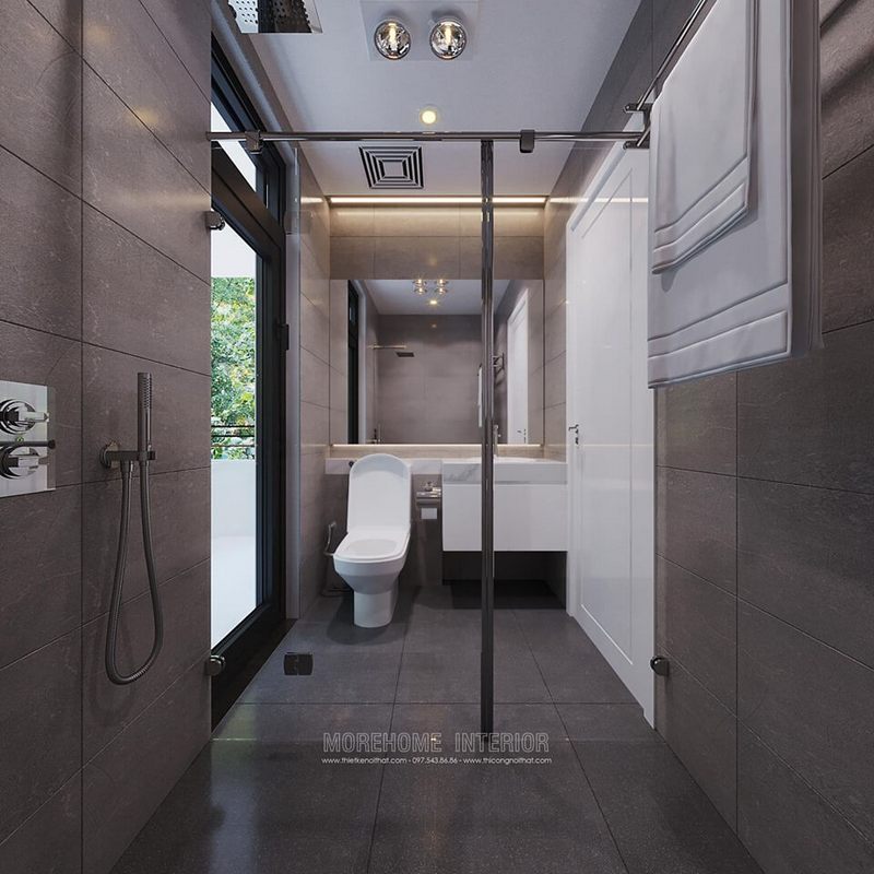 Trang trí nội thất phòng tắm, nhà vệ sinh nhỏ đẹp với sản phẩm nội thất gương phòng tắm, gạch lát nền, gạch lát tường, vòi sen tắm, vách kính tắm, bồn cầu, bồn chậu lavabo....