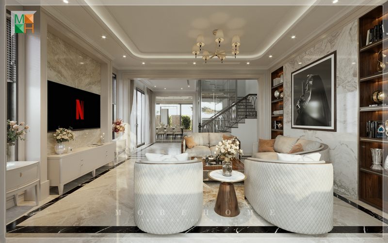 Bàn trang trí phòng khách giúp tạo nên điểm nhấn và ấn tượng cho không gian phòng khách của mỗi gia đình.