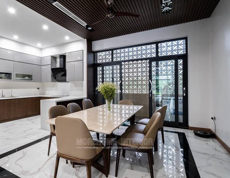 Bộ bàn ghế ăn cao cấp phù hợp với nhiều không gian phòng ăn biệt thự, chung cư, nhà phố, nhà lô,..