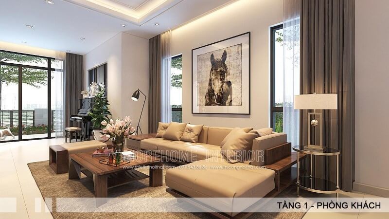 Mẫu bàn trà gỗ óc chó hiện đại được nhiều khách hàng lựa chọn tại Hà Nội.