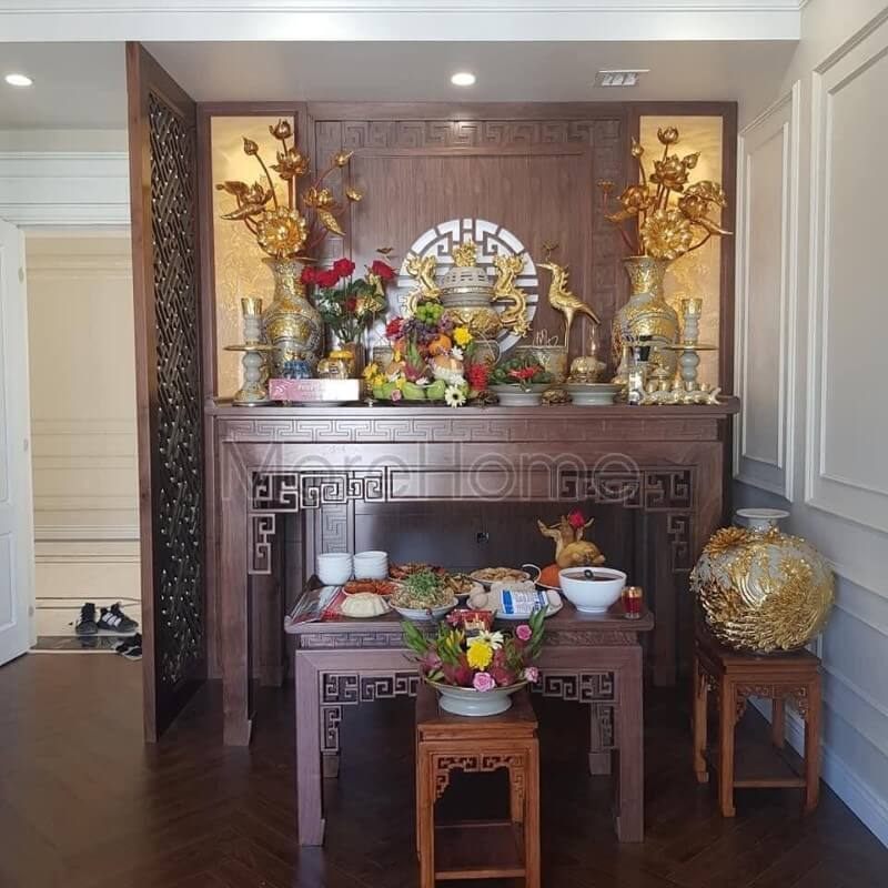 Thi công sản xuất bàn thờ hiện đại bằng gỗ óc chó , mẫu mã đa dạng, cam kết bảo hành về chất lượng sản phẩm.