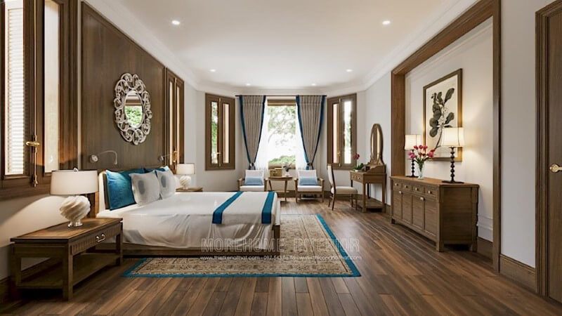 Bộ bàn trang điểm có chất liệu gỗ tự nhiên cao cấp, tạo nên vẻ đẹp tự nhiên mộc mạc.