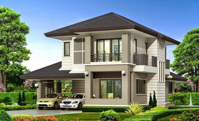 Điểm danh những mẫu thiết kế biệt thự 2 tầng đẹp đến nao lòng diem-danh-nhung-mau-...